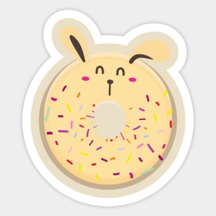 Cute yellow donut bunny Sticker